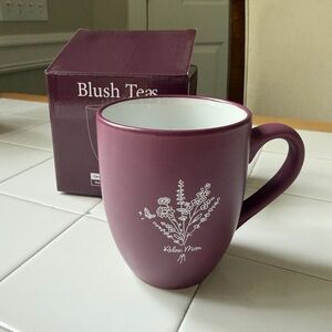 NWT Blush Teas “Relax Mom” 12oz Mug in Plum